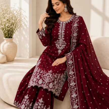 ✨ Premium Festive Collection: Elegant Deep Maroon ✨
